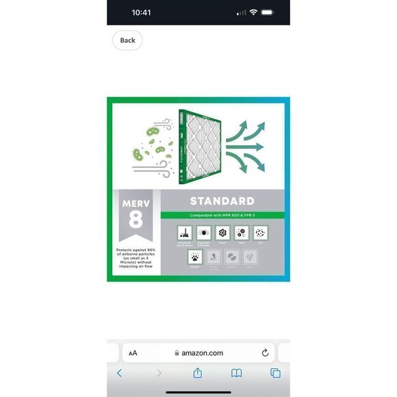 Filterbuy 18x20x1 Pleated HVAC AC Furnace Air Filters Replacement (4-Pack) - Picture 4 of 6